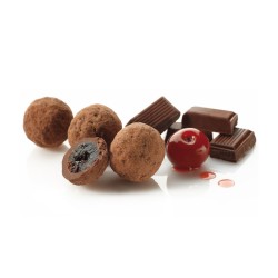 Dark truffled cherries